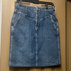 AG Denim Button-Front Skirt